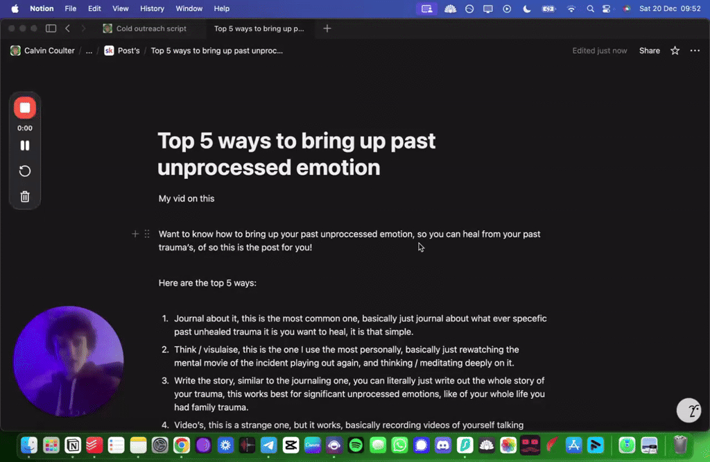  Top 5 ways to bring up past unprocessed emotion
