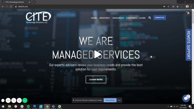 Cite Tech's Remote Support Portal