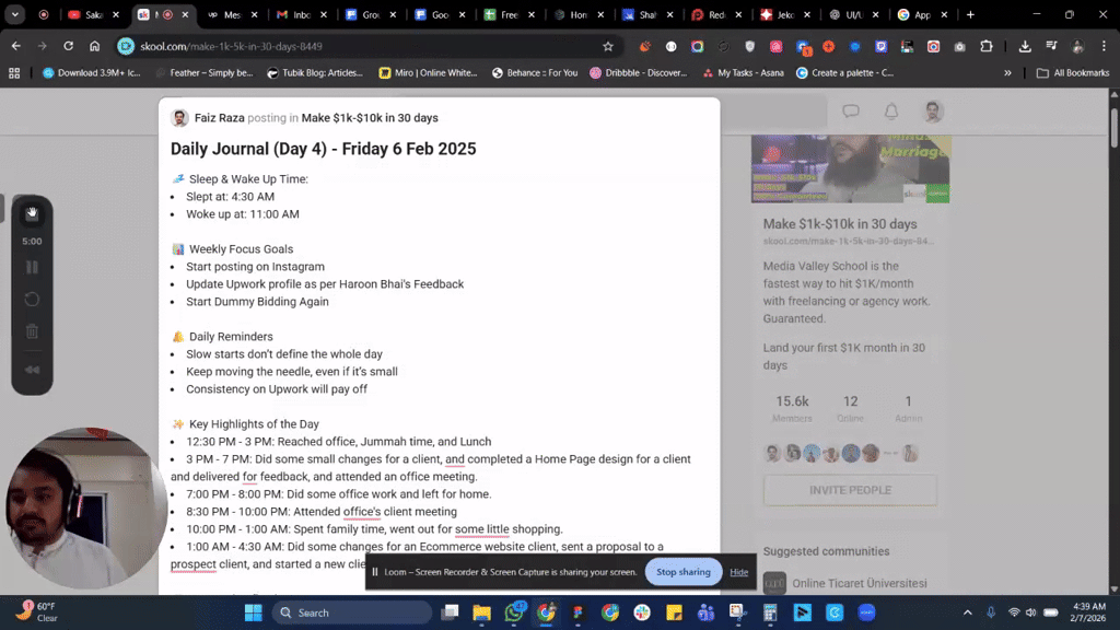 Daily Journal (Day 4) - Friday 6 Feb 2025