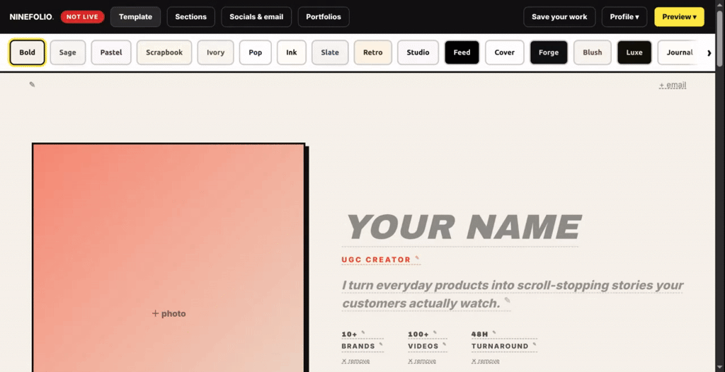 QUICK NINEFOLIO WALKTHROUGH 
