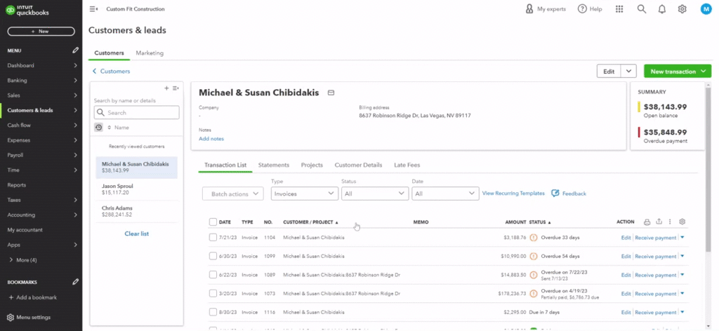 Collecting Payments for Multiple Invoices