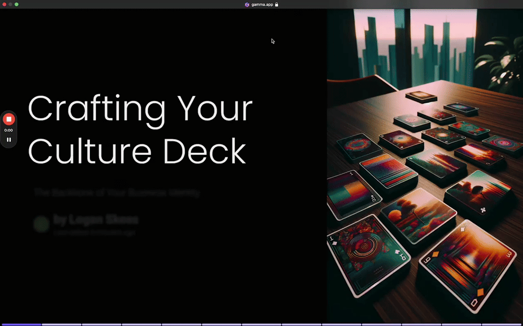 The Culture Deck, a primer.