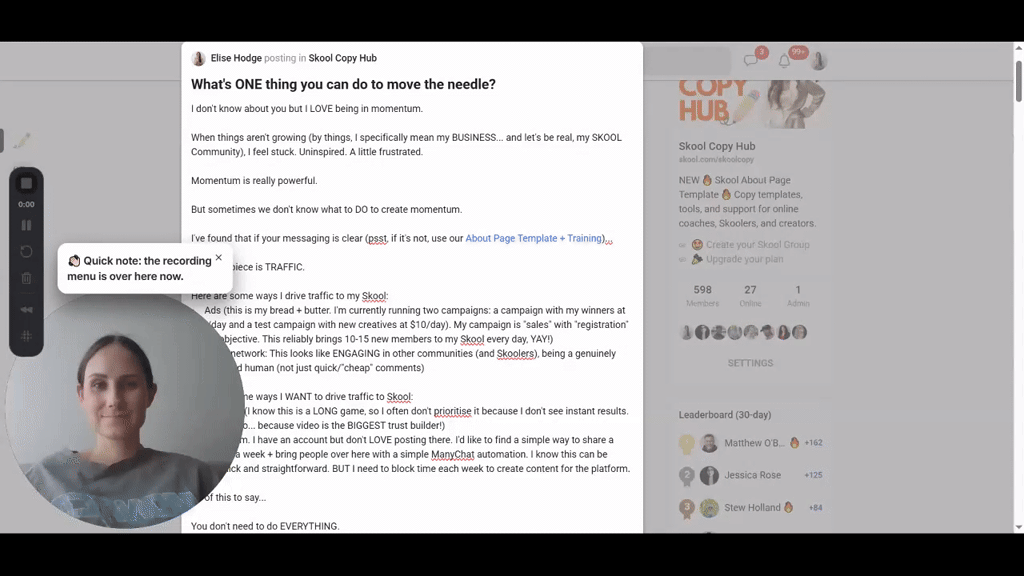 What's ONE thing you can do to move the needle?