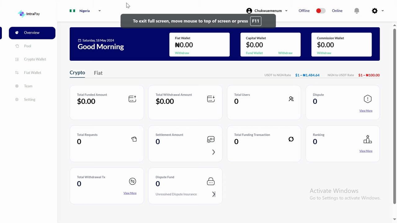 Preview of Adding Another Country on Intrapay