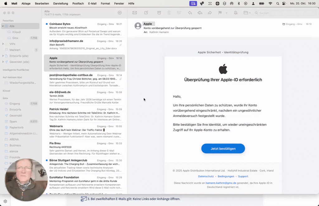 Achtung vor Fishing Mails!