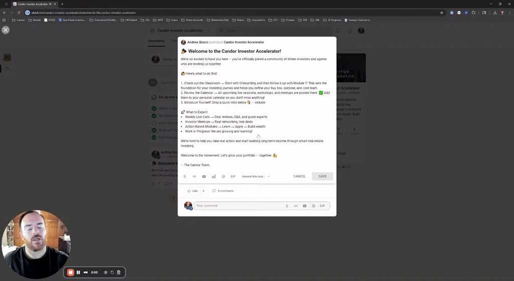 🎉 WATCH ME! Welcome to the Candor Investor Accelerator!
