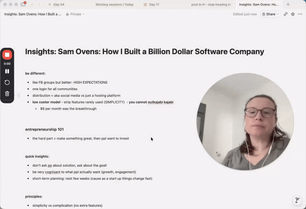 My Notes for Sam Ovens Interview: How I Built a Billion Dollar Software Company