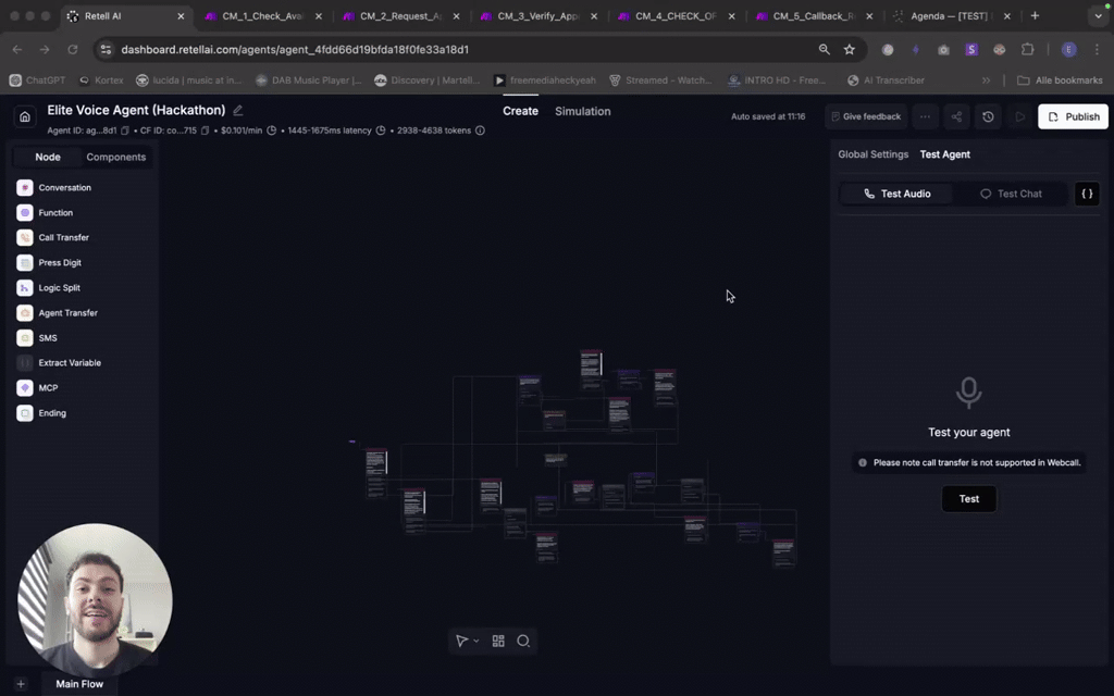 AI Voice Agent for a Cosmetic Clinic (Retell Hackathon Build) 🚀