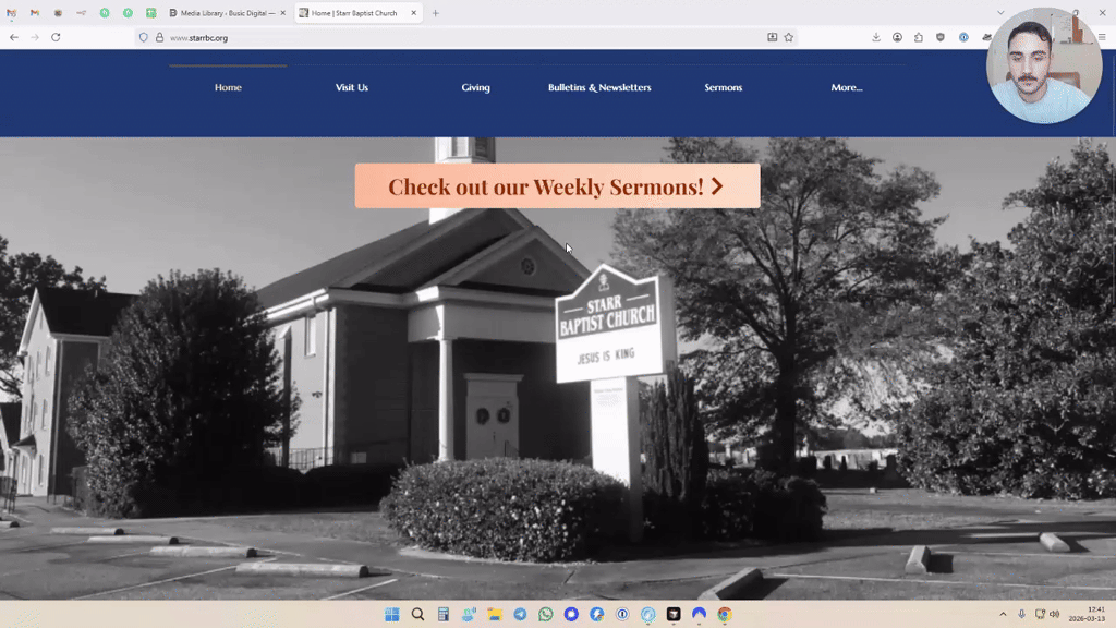 Homepage screenshot · Starr Baptist Church