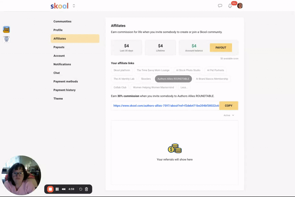 💰 Side Income- via Skool/Authors Allies 30% Commission 💰