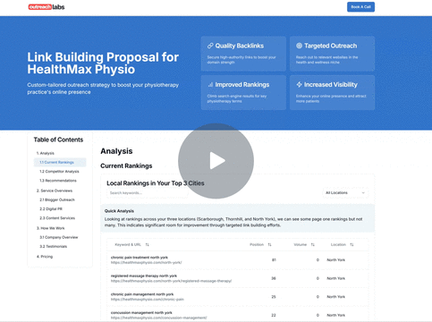 SEO Analysis and Link Building Strategies