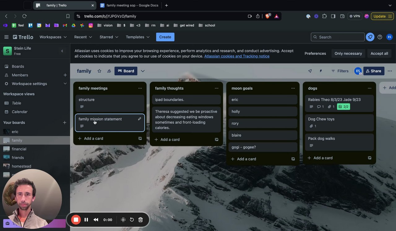 Preview of family | Trello - 22 June 2024