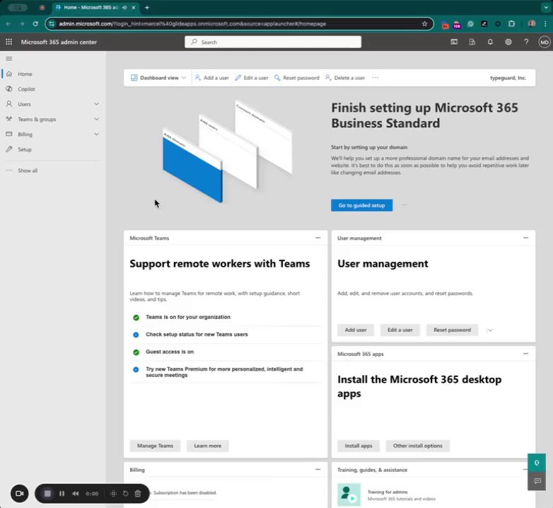 Preview of Home - Microsoft 365 admin center - 11 December 2024