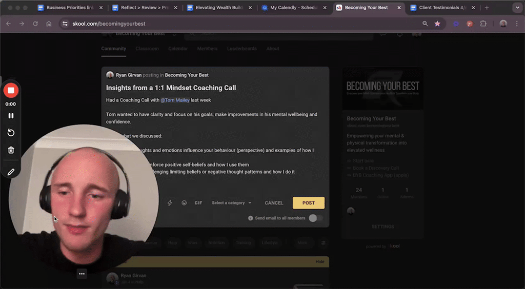 Wisdom & insights from me & Toms 1:1 Coaching Call