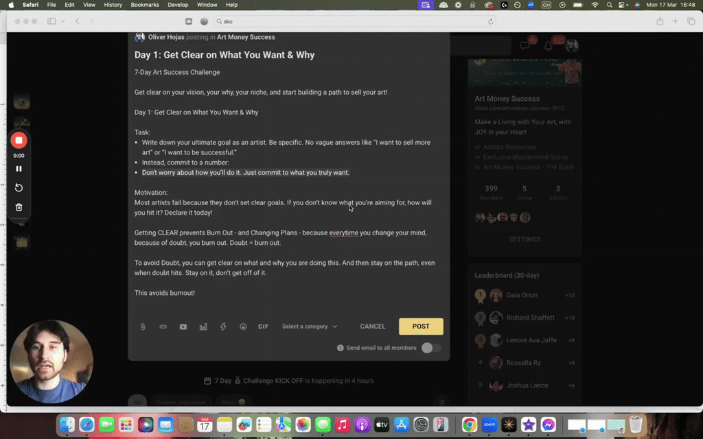 Day 1 - 7 Day Challenge -> Get Clear on What You Want & Why