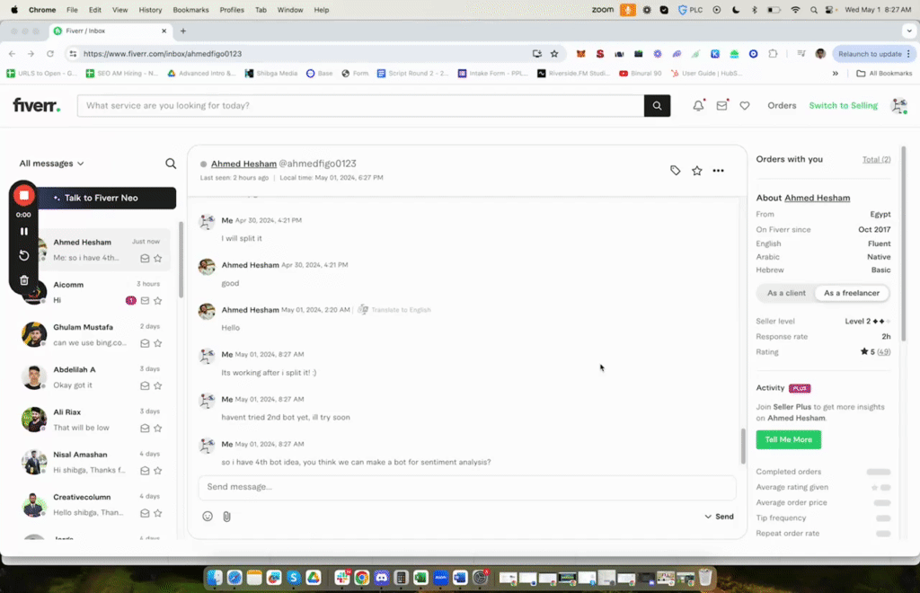 Creating agents to analyze reviews and find out owner name 