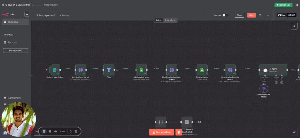 A tool that scrapes jobs, find the decision maker's details and creates a Ice breaker based on the decision makers latest news