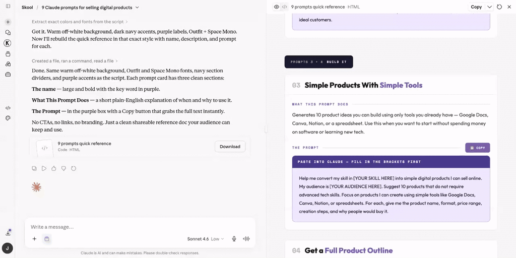 9 Claude Prompts For Digital Products
