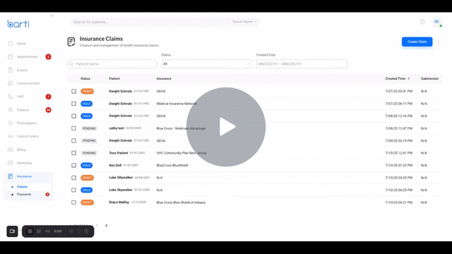 Manually update claim status