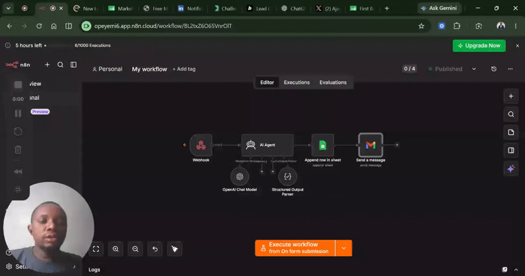 Lead capture form to AI summary