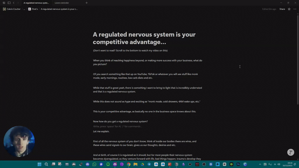 A regulated nervous system is your competitive advantage…