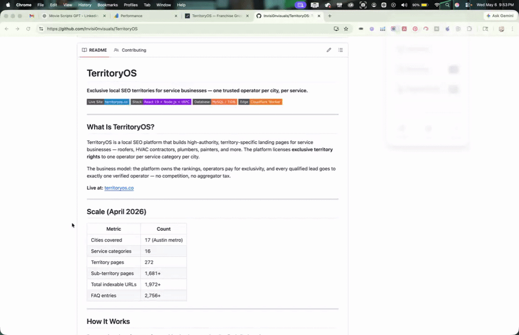 TerritoryOS Exclusive Local SEO Platform Build 🚀