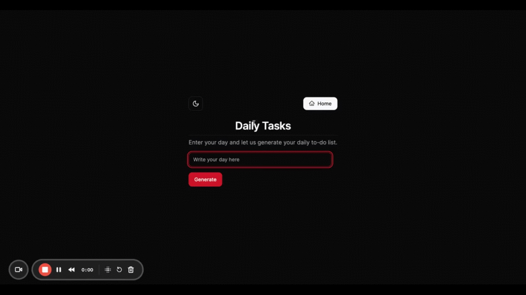 AI daily task planner project