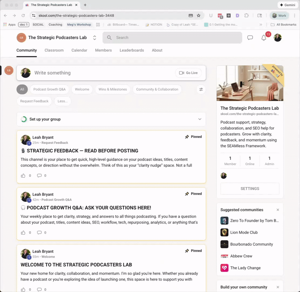 WELCOME TO THE STRATEGIC PODCASTERS LAB