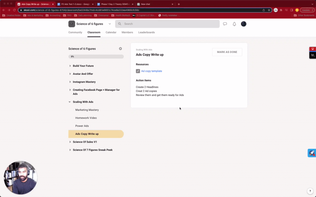 Ads Copy Write up STEP 2 6 Figure Foundations · Science of Business