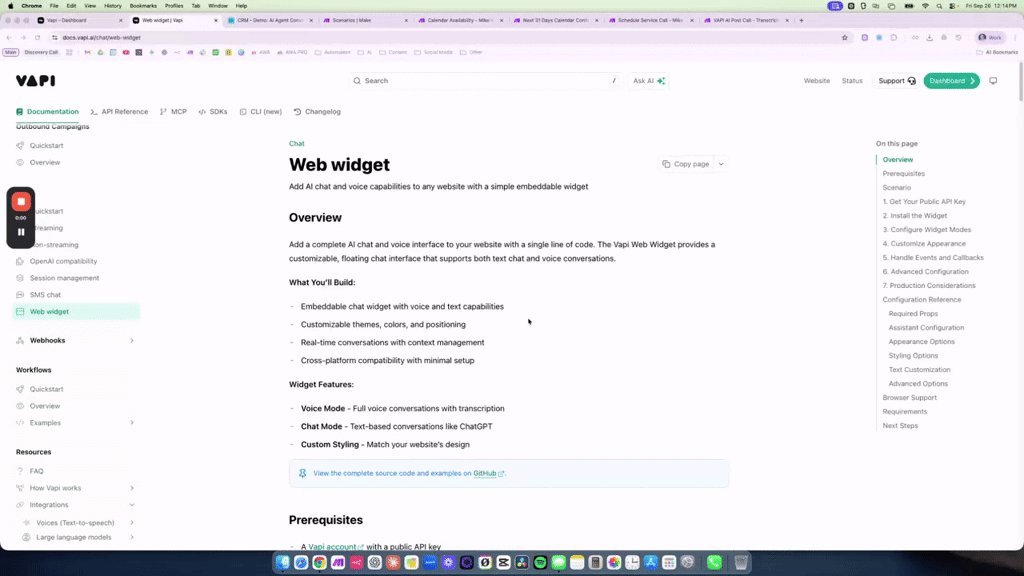 Chat AND Voice in VAPI's Chat Widget