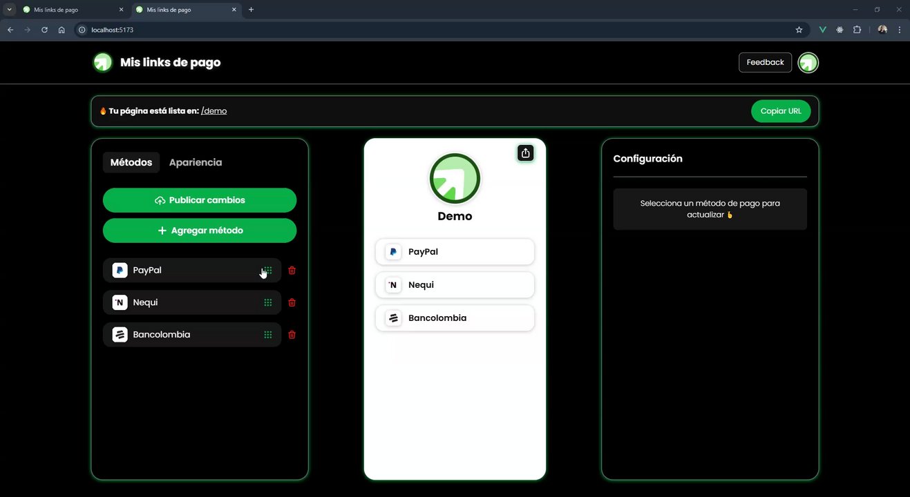 Preview of Mis links de pago - Demo