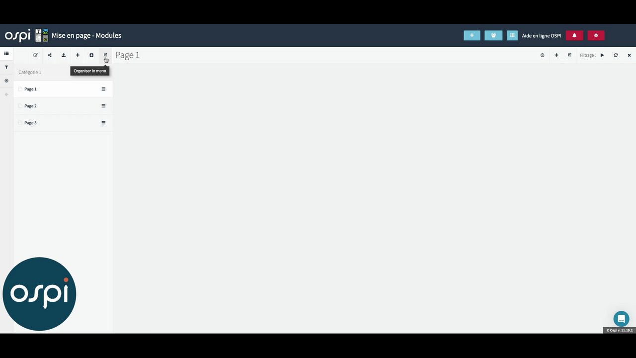 Preview of Portail - Mise en page du menu d'un module