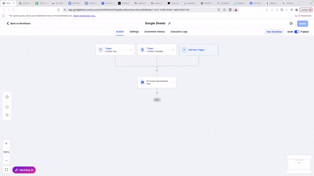 Using GHL Workflows To Update Google Sheet