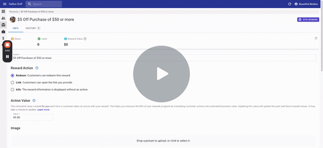 NEW Reward Action Options