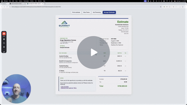 Accepting Estimates Electronically