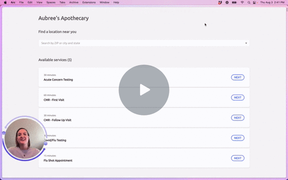 Secure SMS Text Messaging for DocStation's Calendaring and Conversation Features