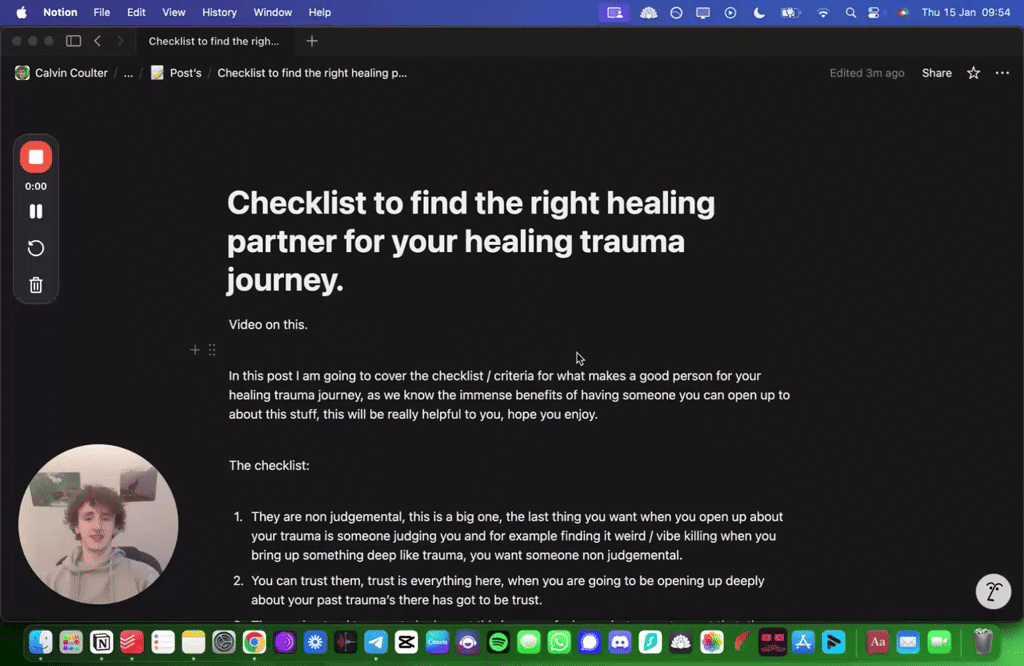 Checklist to find the right partner for your healing journey.