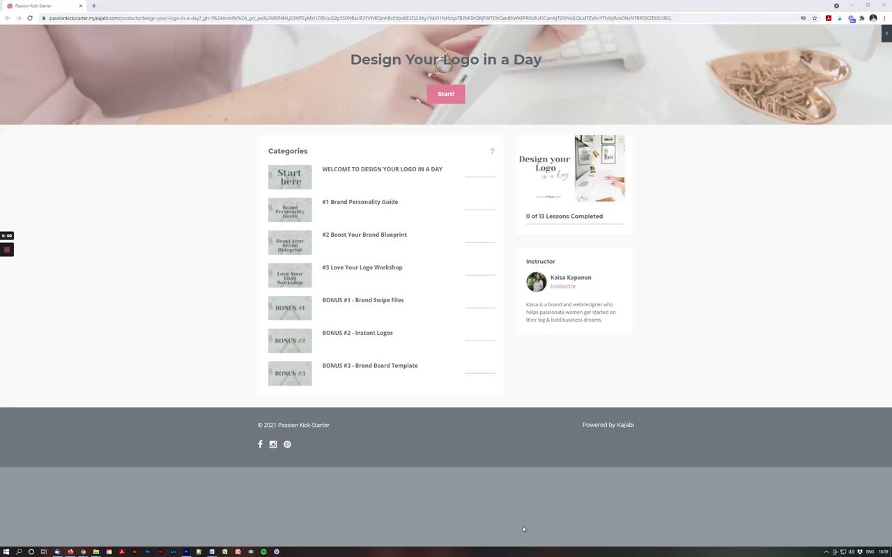Preview of Build Your Logo In a Day - Intro video