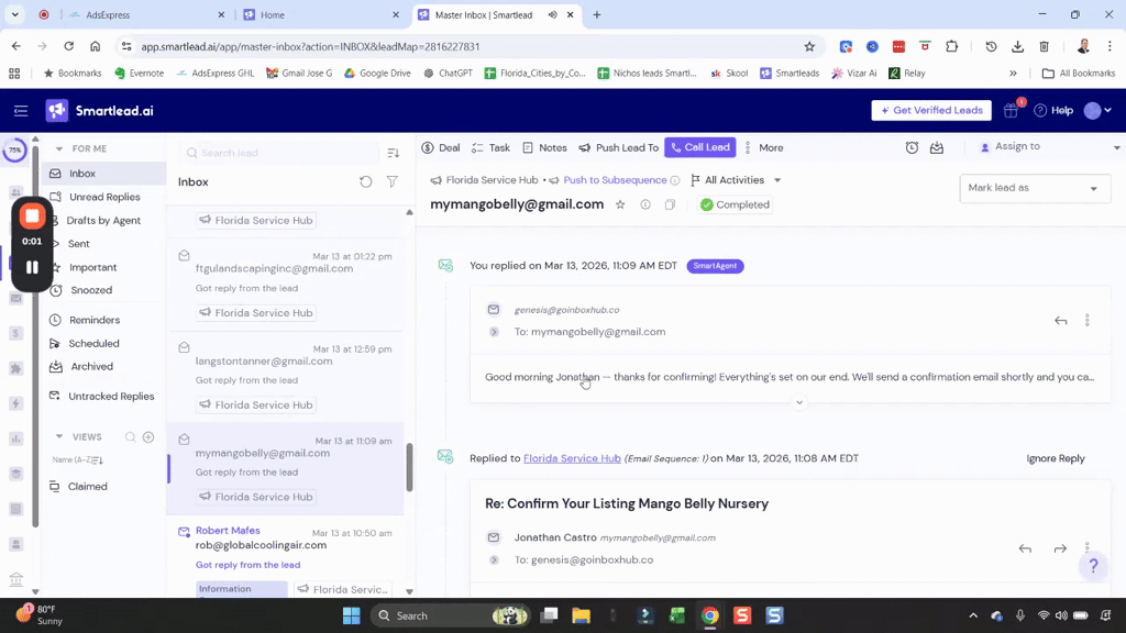 Video Real:Verificando de Emails para Añadir Directorio Web
