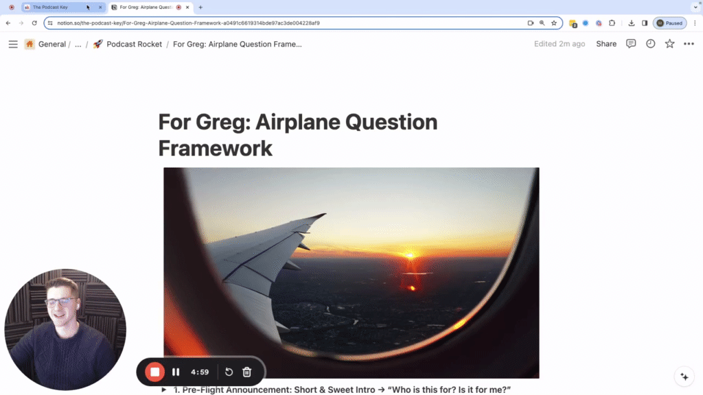 ✈️ Airplane Question Framework ✈️ --> Structure Your Episodes For Success