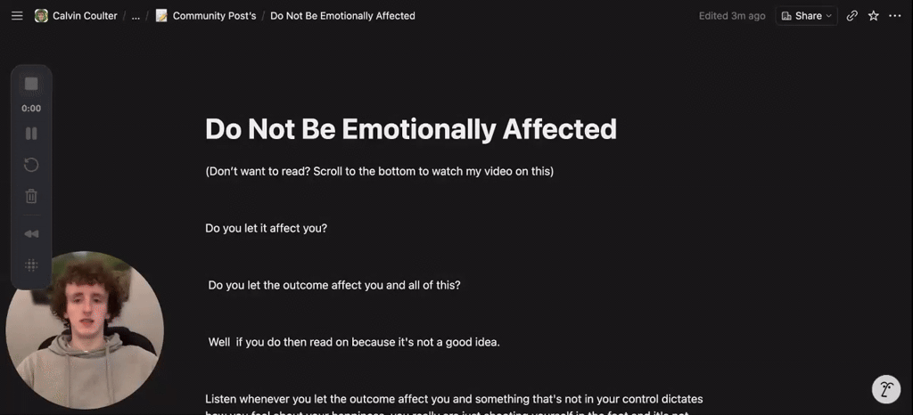 Do Not Be Emotionally Affected