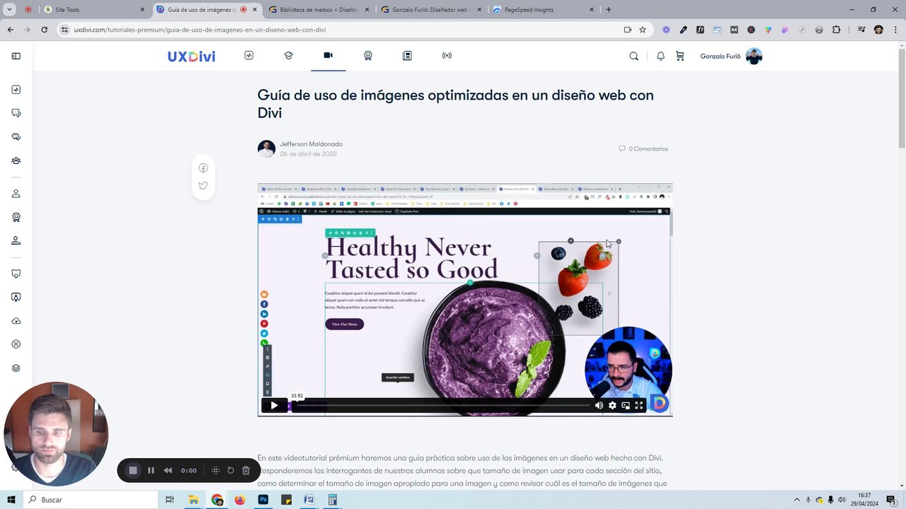 Preview of Guía de uso de imágenes optimizadas en un diseño web con Divi | UXDIVI - 29 April 2024