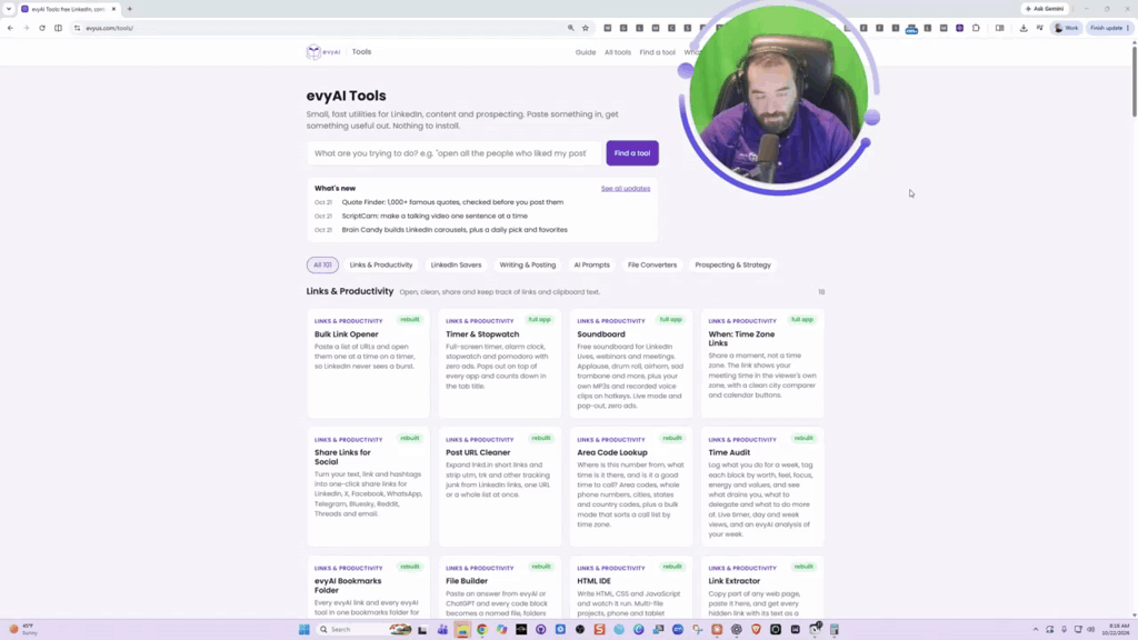 The incredible tools of evyAI available for everyone