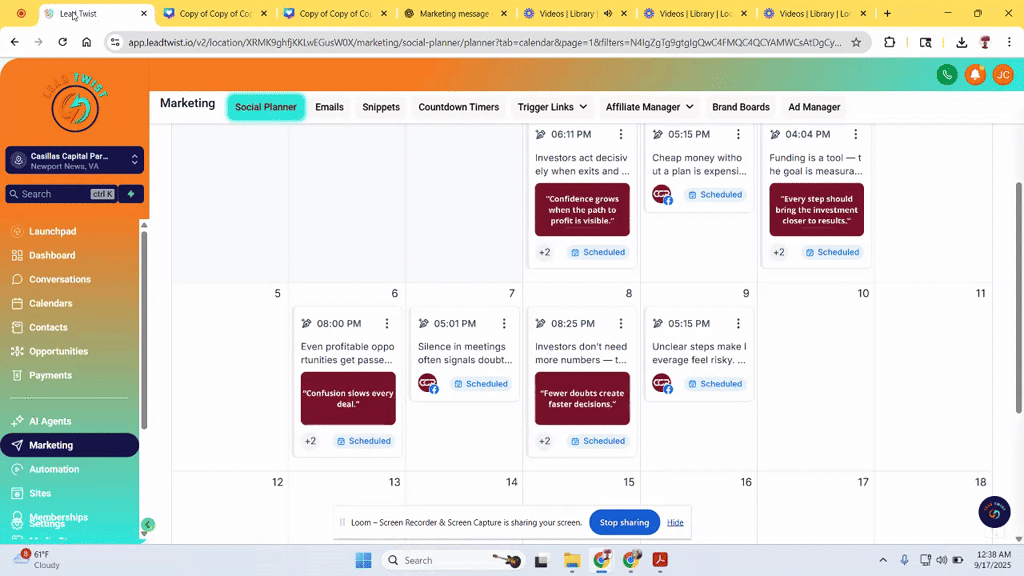 Leveraging AI and Go High Level for Effective Social Media Scheduling 🚀 - Watch Video