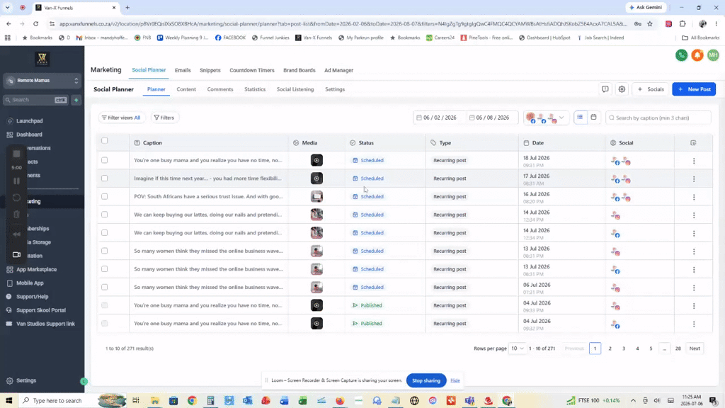 Scheduling Carousels in VanX
