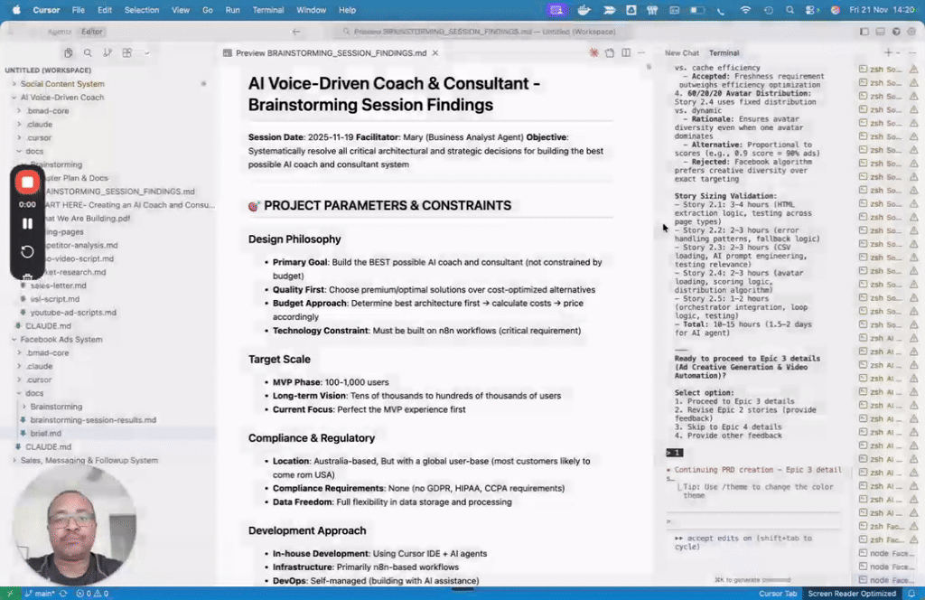 Sneak Peek of Our AI Voice-Driven Coach and Consultant Development 🚀