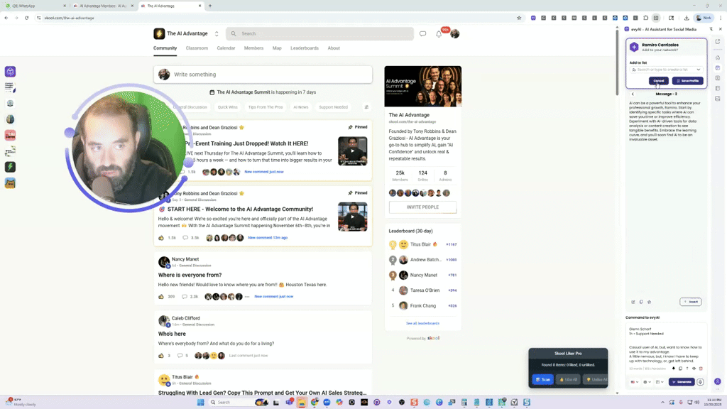 Optimize Your Skool Profile So People Find You · The AI Advantage