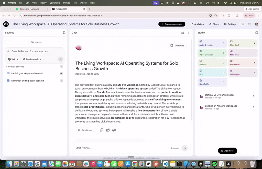 Using Claude + Notebook LM for Marketing Nuggets!