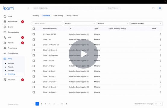 vision web invoicing