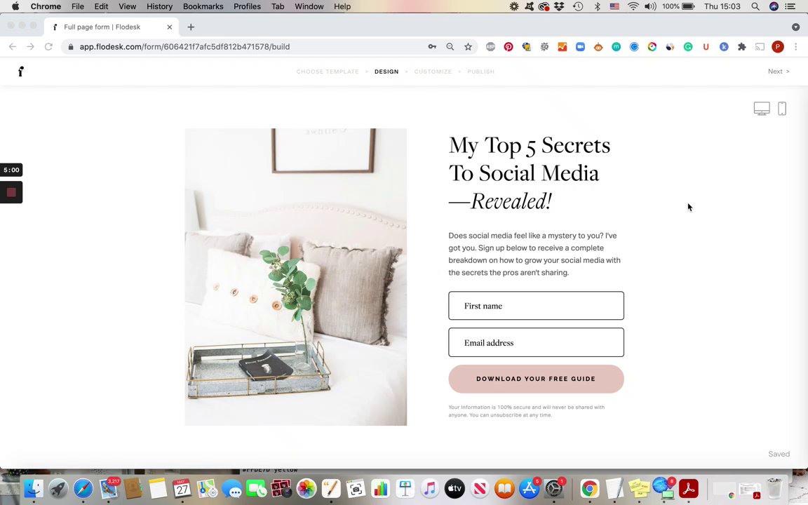 Preview of How to publish your Flodesk Full Page Form to the web
